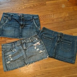 Jean mini-skirts/Billabong/Roxy/Amethyst/